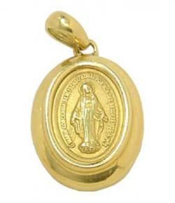 Medalha de Nossa Senhora das Graas em ouro 18k - 2MEO0016